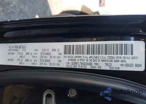 2017 Ram 1500 Big Horn 4X4 5'7 Box from USA, damaged, VIN 3C6RR7LT9HG524483